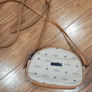 Nautica Cream and Tan Crossbody Bag